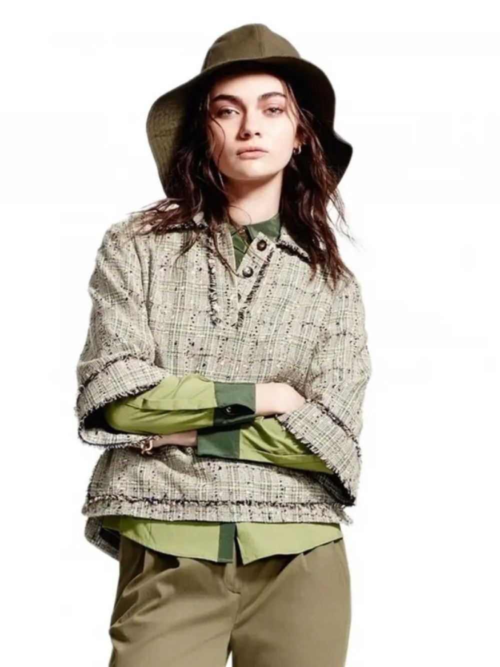 Brooks Brothers Green Scottish Tweed Tunic Size 6